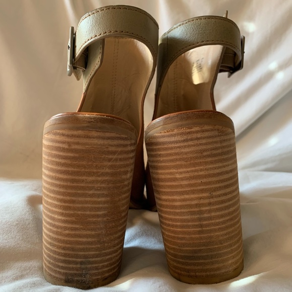 Kelsi Dagger 'Milton' suede leather open toe booties with stacked heels - Picture 4 of 11